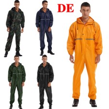 DE Herren Damen Overall Wasserdichter Regenoverall Reflective Regenmantel