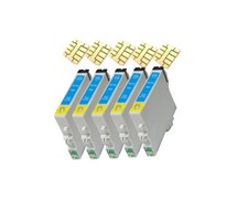 5 Druckerpatronen cyan  für Epson Stylus SX125 (kein original Epson)