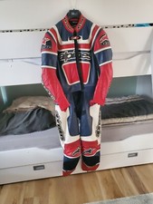 Alpinestars Lederkombi 2-Teiler Ben Bostrom Ducati Rot Blau Weiß 42
