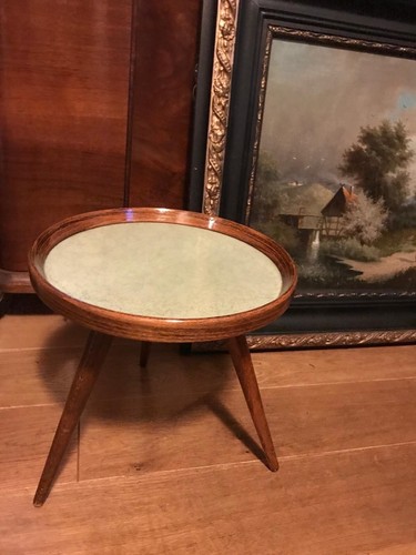 Vintage 50er blumen hocker - 50er,