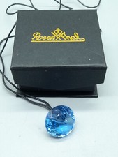 Rosenthal Halskette Diamonds hellblau 2 x 2 cm unbenutzt Glas Schmuck
