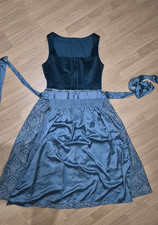 Besticktes Vintage Dirndl Größe S in Marineblau