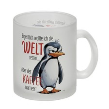 Cartoon-Pinguin Welt retten