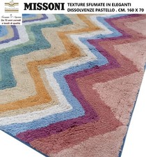 Teppich Missoni Cm. 160 x 70 Baumwolle 100% , Macro Chevron Handtuft, Mehrzweck-