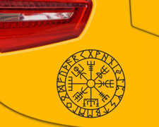 Aufkleber Vegvisir mit Runen C Vikings Wikinger für Auto