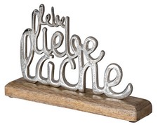 Schriftzug lebe lache liebe - lache,