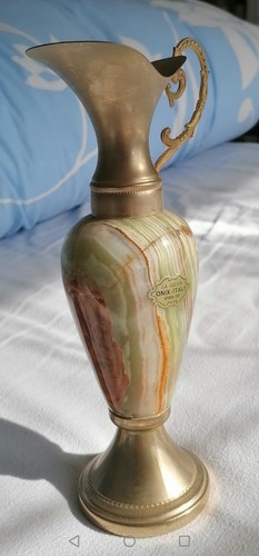 Vintage onyx messingvase - vintage, onyx-messingvase