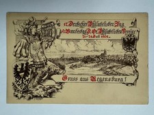 alte AK Gruss aus  Regensburg "Philatelistentag" ca. 1905