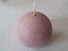 1 Kugelkerze Kerze Rund Gefrostet 8cm Groß Ohne Deko! Flieder 