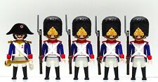 4 x GRENADIER + OFFIZIER FRANZOSE Playmobil Elite Garde Napoleon Top Custom RAR