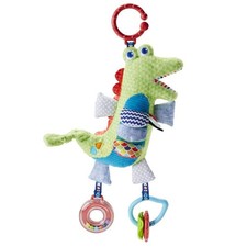 #393# Fisher-Price Mattel DYF89 - Kleines Spiel-Krokodil Rasseln Beissringe