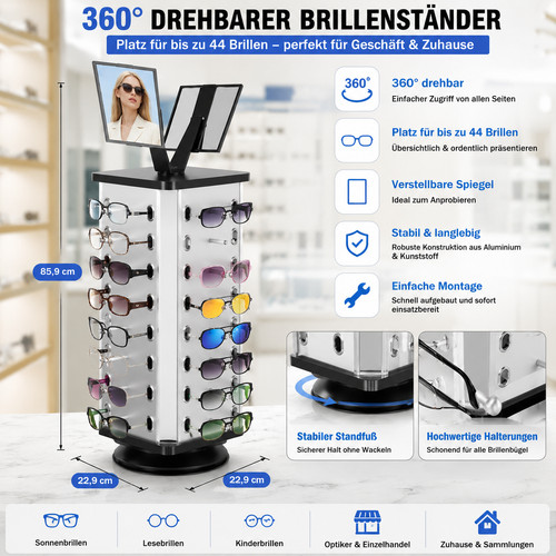 Brillenständer drehbar - brillenständer, 44