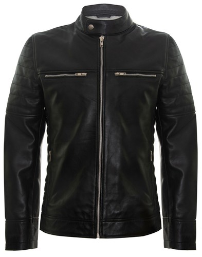 Herren schwarz retro leder - herren,