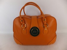ESCADA Echtleder Tasche - orange - Henkeltasche - Logo-Hardware - TOP