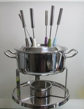 Rösle Fondue Set Fonduetopf + Fonduegabeln OHNE Brenner   (D1)