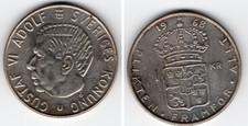 Schweden 1 Krone 1968 Silber