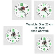 Wanduhr aus Glas - 20 cm mit