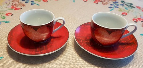Espresso porzellantassen rot - porzellantassen,