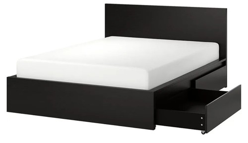 Ikea bett malm - bett, schubladen