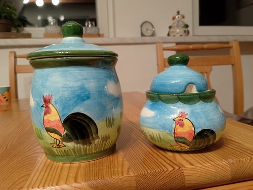 Honig und marmeladentopf - -,