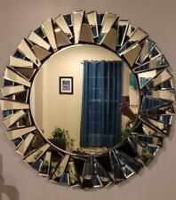 Hängespiegel Spiegel Rund Wandspiegel Glas Dekospiegel Antik Schminkspiegel Deko