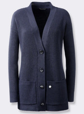 783228+ Creation L by heine Damen Long Strickjacke Jacke Weste marine NEU 36- 42