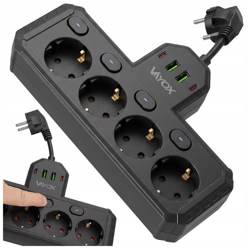 Steckdosenleiste fach 2m - steckdosenleiste, 0,2m
