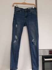 Esmara Damen Jeans Super Skinny Fit By Heidi Klum Gr.38 Destroyed Blau Neuw.