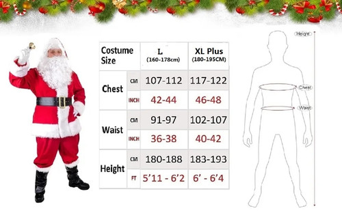 Weihnachtsmann kostüm set - weihnachtsmann,