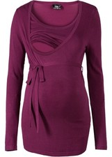 Neu Umstandspullover / Stillpullover Gr. 32/34 Beere Damen Umstands-Pullover