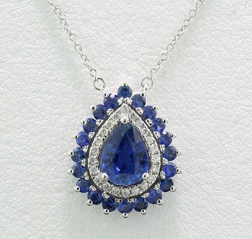 Saphir brillant anhänger - saphir,