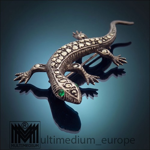 Art deco silber brosche - art,