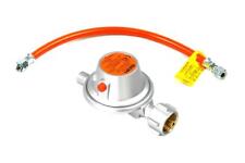 GOK Gasregler Druckregler  50 mbar 1,5 Kg/h mit Schlauch Gasschlauch 8 mm 