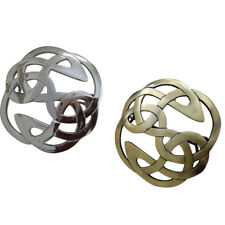 Keltisch Knoten Lindisfarne Fly Plaid Brosche Chrom Antike Ausführung Kilt Stift