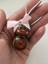 Anhänger Geschenk Mitbringsel Handmade Holz Handbemalt Püppchen Lebkuchenmann