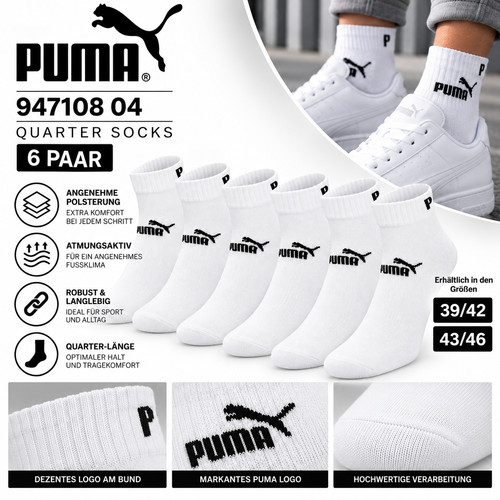 Puma 6paar socken weiss sport - puma,