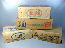 4x großer alter Werbekarton