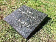 Grabmal Grabstein Grabanlage Granit Naturstein Liegeplatte  Stein  inkl. Schrift