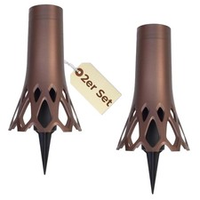 2er Set Grabvase mit Erdspieß