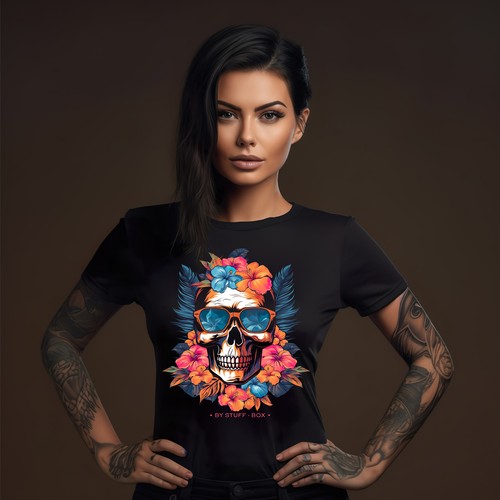 Stuff box skull rose frauen - &,