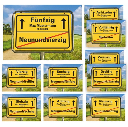 Ortsschild geburtstag 30 - geburtstag, 20
