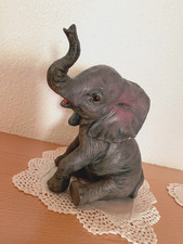 Gartenfigur Elefant  sitzend  Haus Garten lebensecht Figur
