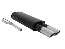 NOVUS Sportauspuff Endschalldämpfer 2x76mm SR-Design passend für VW Passat 35i