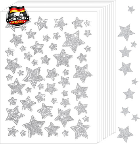 Selbstklebende glitzer stern - glitzer,