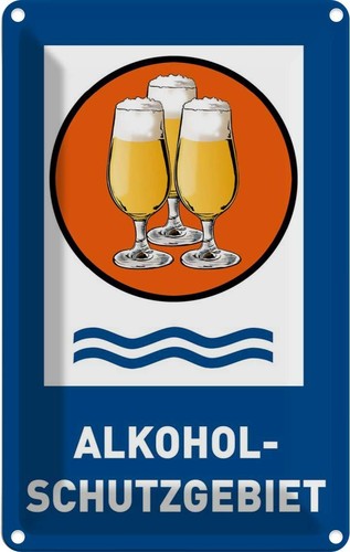 Blechschild 18x12 bier - 18x12, cm