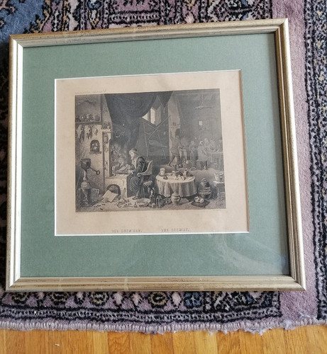 Antiker stahlstich teniers - antiker, /