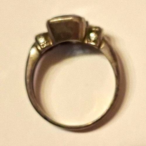 Ring rechteckiger blauer - , 1