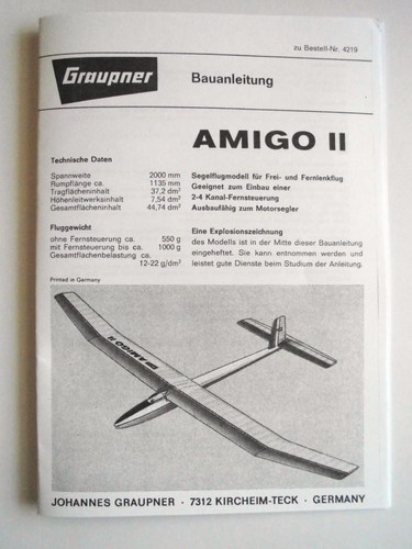 Orginal graupner bauanleitung - graupner,