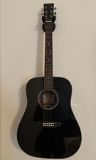 Sigma DM-1 BK Schwarz Akustikgitarre mit Tasche und Stimmgerät. Neu Besaitet