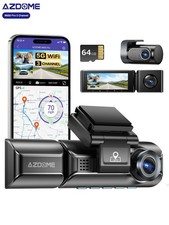 AZDOME 3 Kanal Dashcam 4K 5G WiFi GPS 2K+1K+1080P 24H Parkmodus 64GB Karte M550